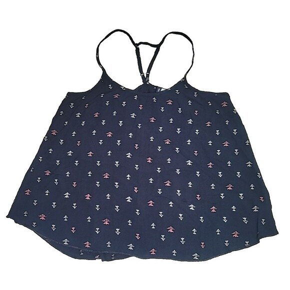 Billabong Cami Spagetti Adjustable Strap Flowy Navy Blue Summer Surfer Shirt Med - Picture 1 of 13